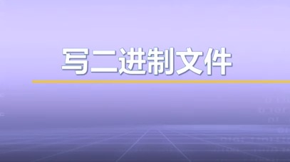 视频教学 | JAVA程序设计 5.3.3-写二进制文件